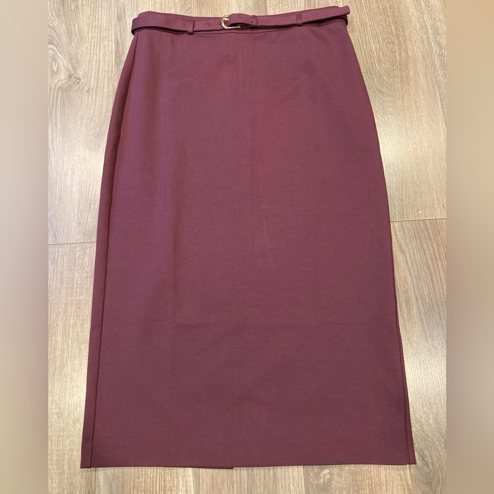 Ann Taylor Deep Burgundy Pencil Skirt
